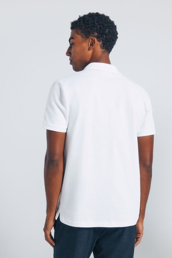 Springfield Polo piqué slim fit branco