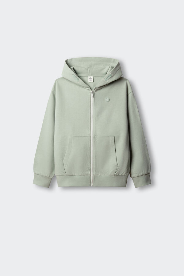 Springfield Kids Sweatshirt b&aacute;sica aberta menina verde