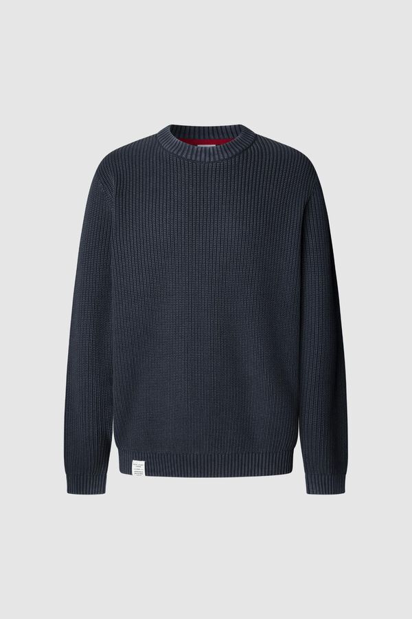 Pepe Jeans Suéter de gola redonda com ajuste regular azul