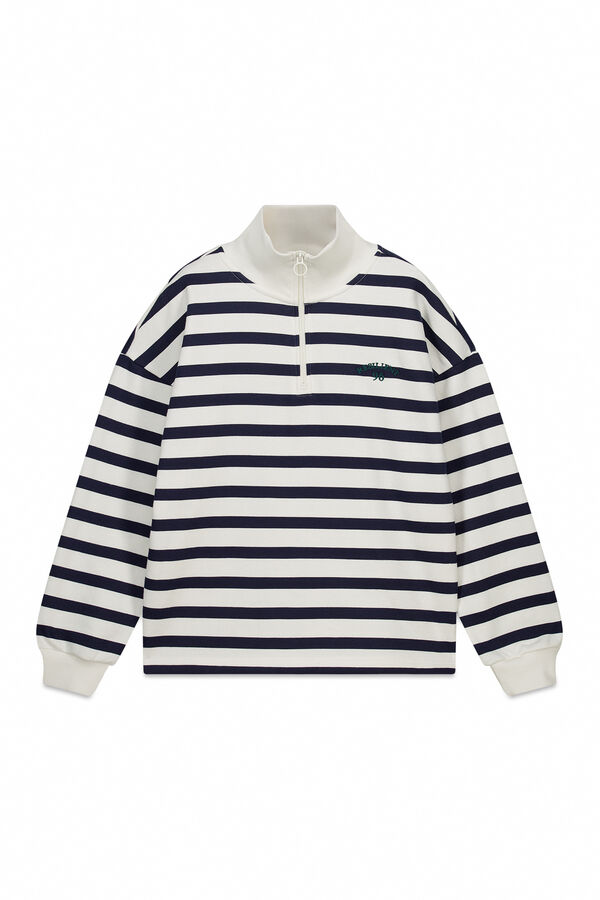 Springfield Sweatshirt de riscas bege