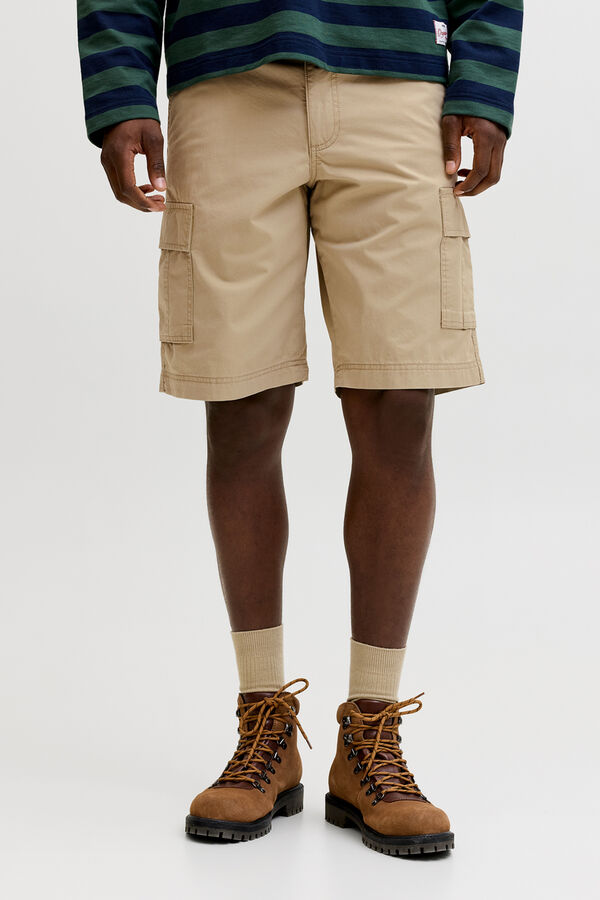 Jack & Jones Bermuda cargo relaxed castanho