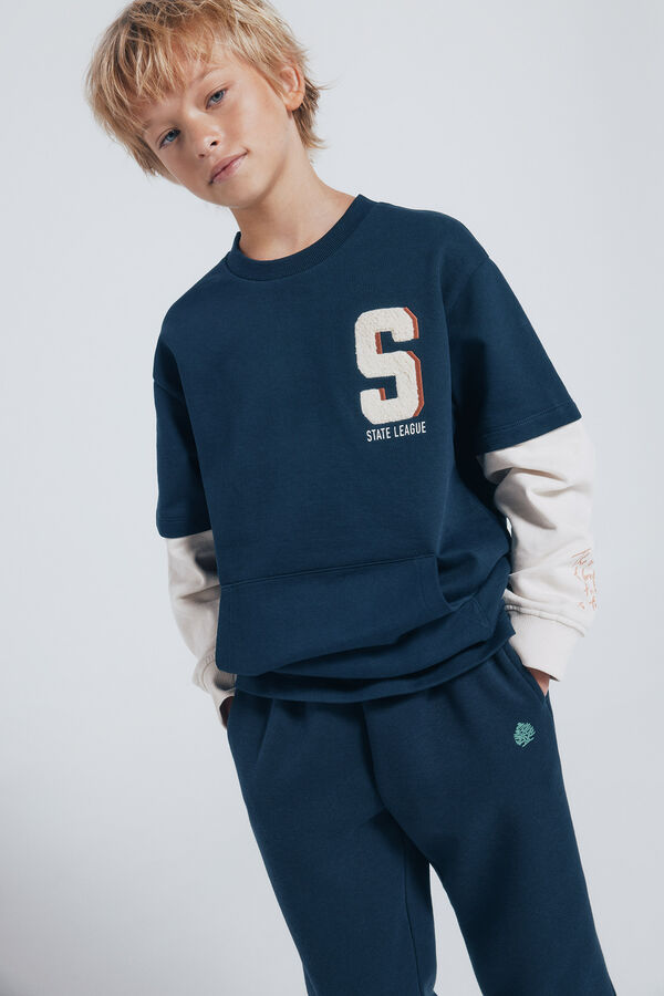 Springfield Kids Jogger básico menino azul