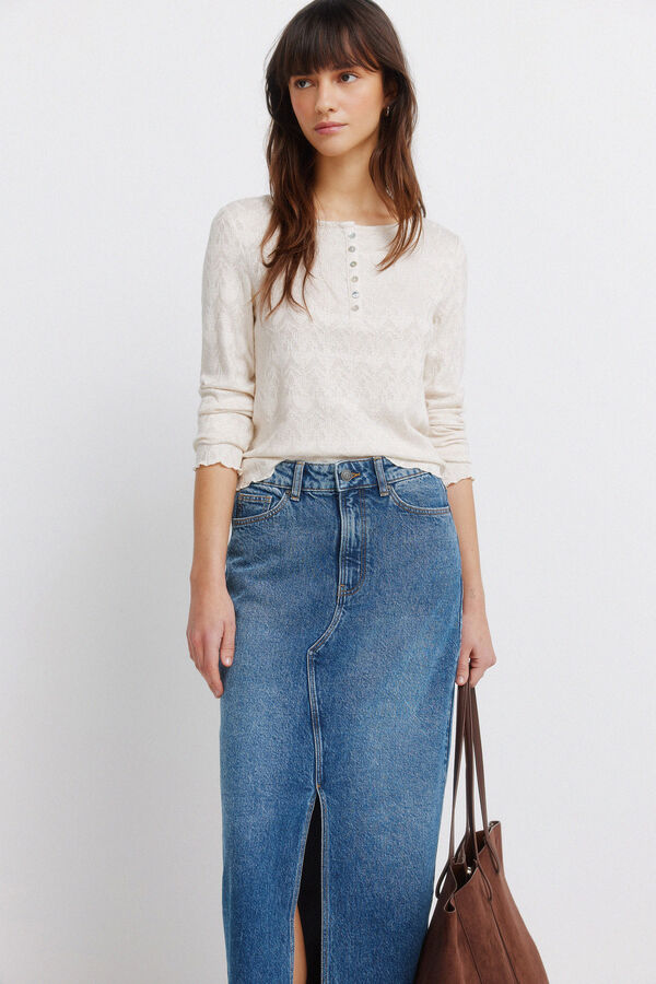 Springfield Saia midi de ganga azul