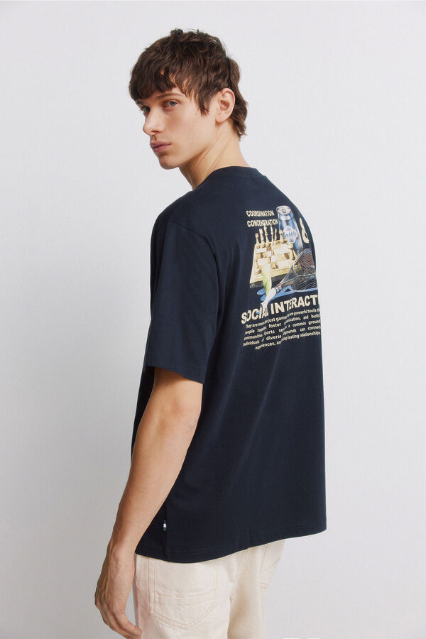 Springfield T-shirt 'Social Interaction' azul