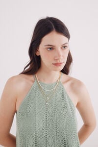 Springfield crochet de halter com decote