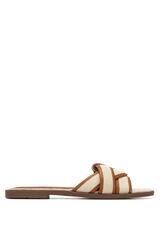 XTI Sand&aacute;lia de tiras entrela&ccedil;adas cru