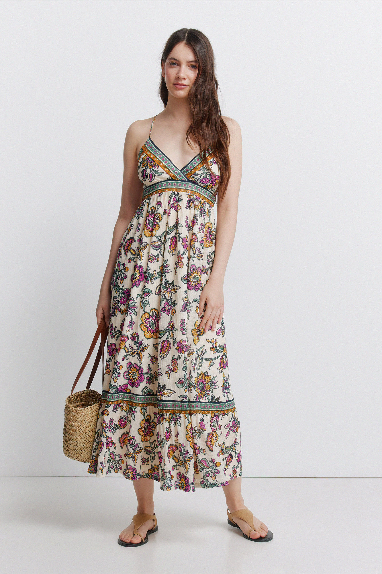 Springfield Vestido estampado de al&ccedil;as cruzadas