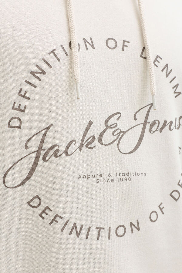 Jack & Jones Sweatshirt com capuz em felpa suave cinzento