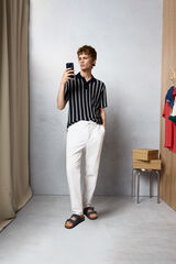 Springfield Polo em estrutura de riscas regular fit azul