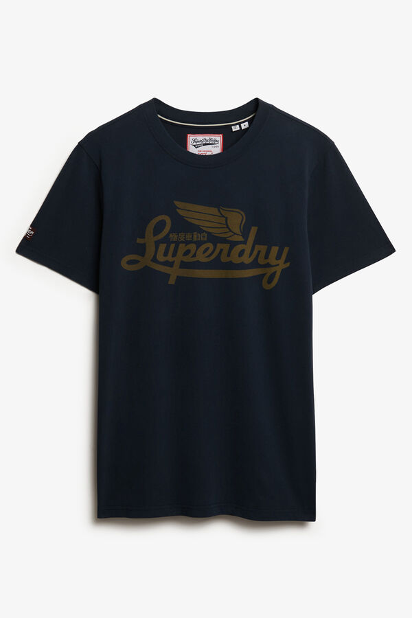 Superdry T-shirt decote redondo azul