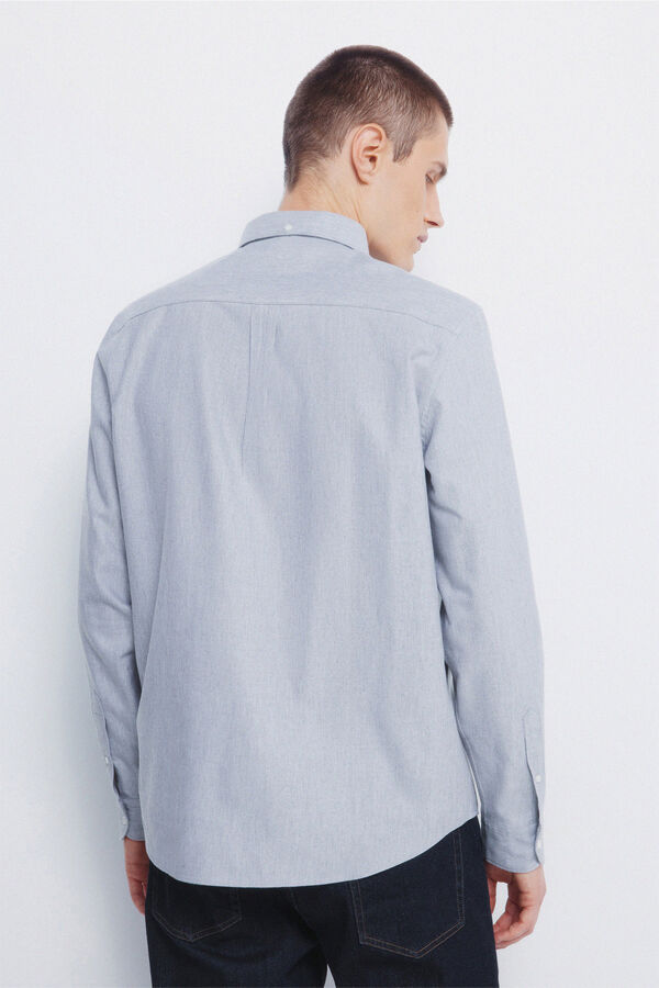 Springfield Camisa Tencel Oxford cinzento