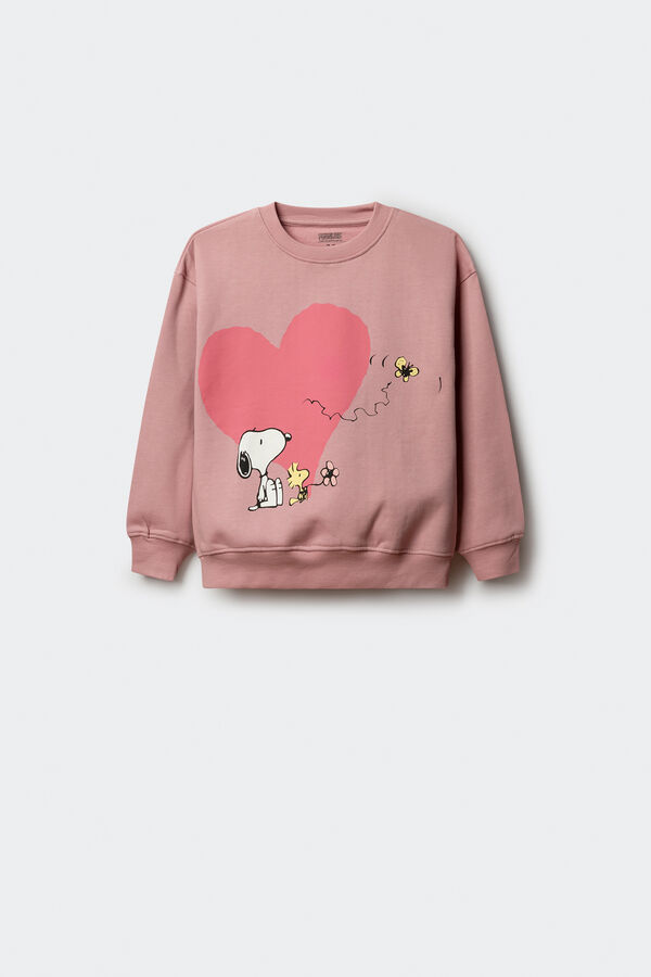 Springfield Kids Sweatshirt da garota Snoopy rosa