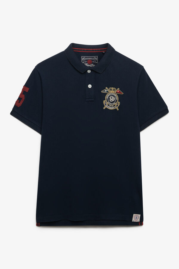 Superdry Polo manga curta com emblema azul