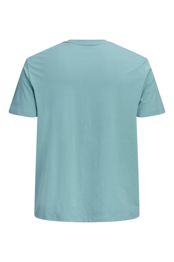 Jack & Jones PLUS T-shirt de algod&atilde;o estampada azul