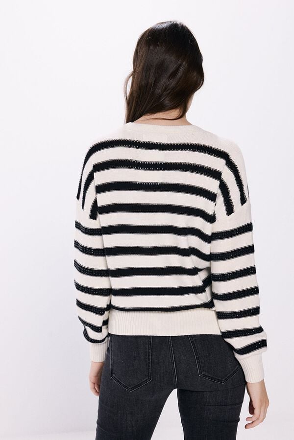 Springfield Striped crystals jumper natural