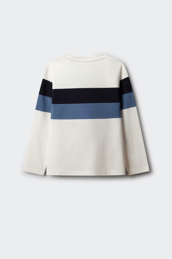 Springfield Kids T-shirt manga comprida b&aacute;sica para menino bege