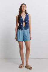 Springfield Cal&ccedil;&otilde;es em tencel azul