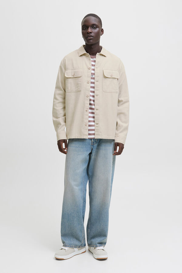Jack & Jones Camisa oversize de corte holgado gris