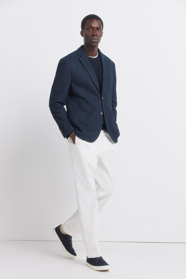 Springfield Birdseye blazer azul