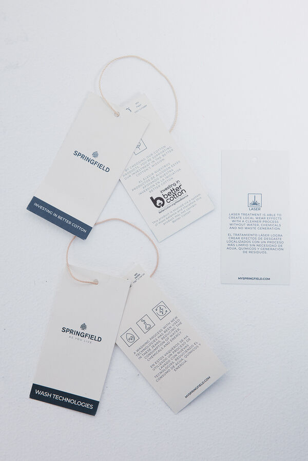 Springfield Calça jeans slim fit com lavagem média azul