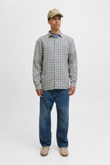 Jack & Jones Camisa de flanela xadrez azul