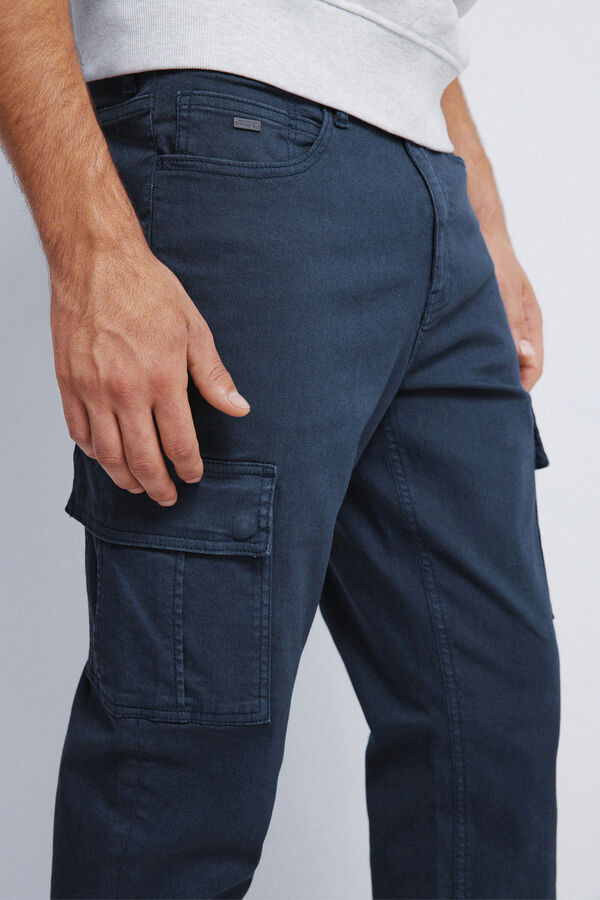 Springfield Calça cargo slim fit calça azul