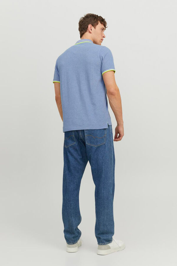 Jack & Jones Polo slim fit brilhante azul
