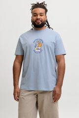 Jack & Jones PLUS T-shirt de manga curta estampada azul