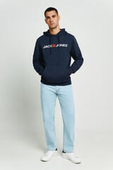 Jack & Jones Sweatshirt logo capuz azul