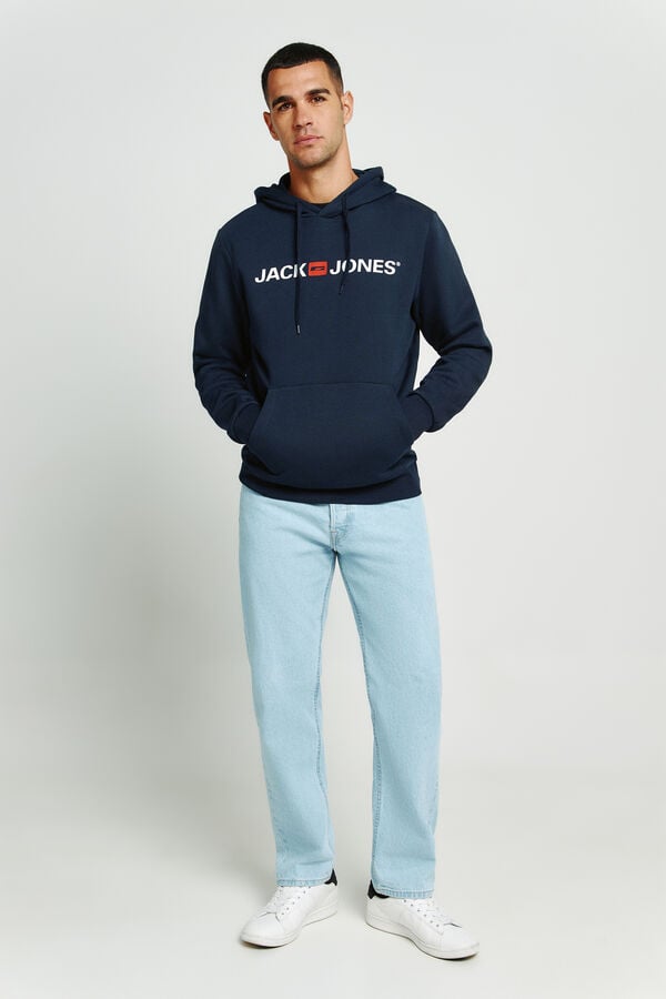 Jack & Jones Sweatshirt logo capuz azul