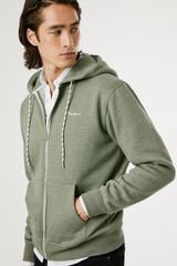 Pepe Jeans Moletom com Sweatshirt e zíper verde
