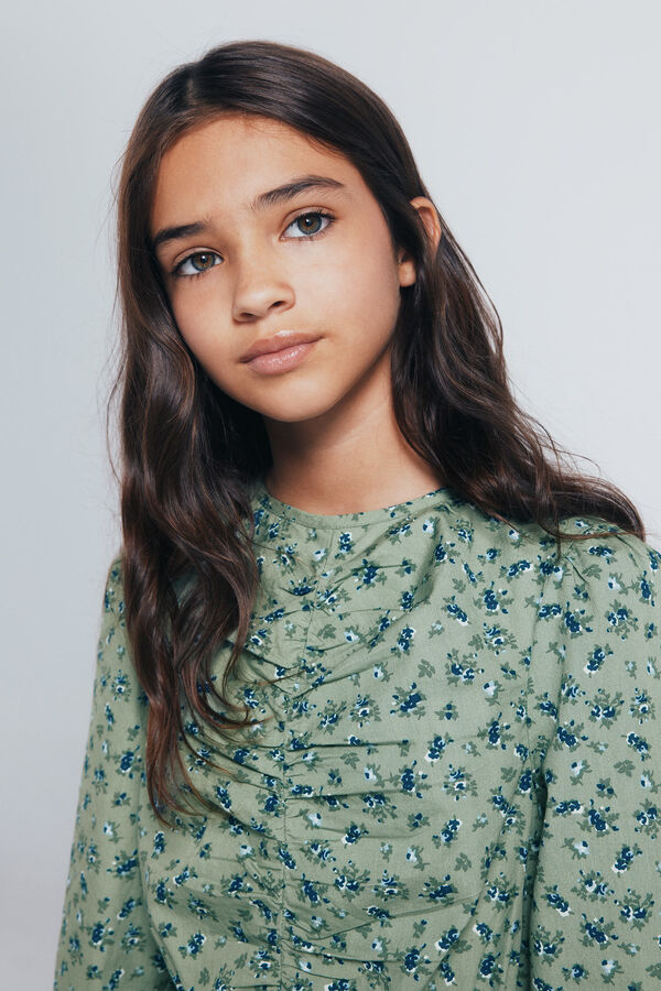 Springfield Kids Vestido flores menina verde