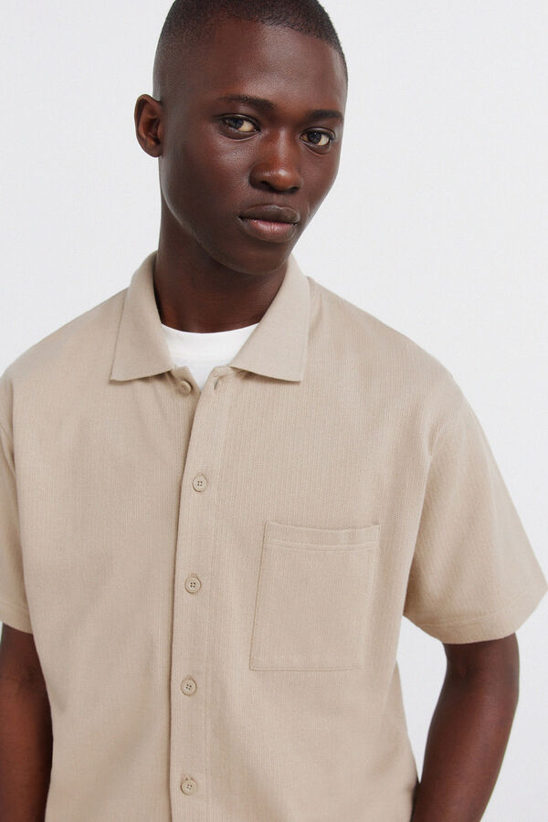 Springfield Polo camiseiro bolso regular fit bege