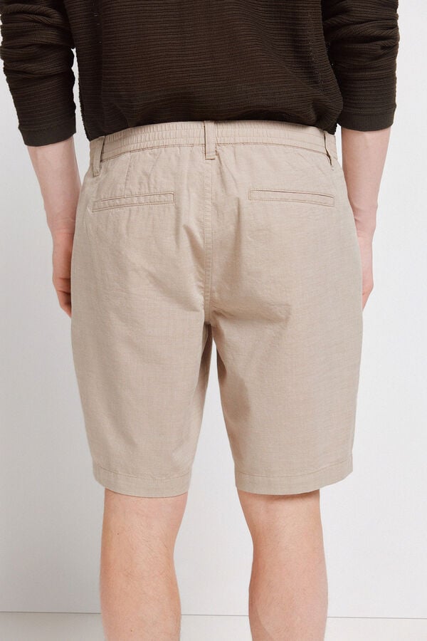 Springfield Bermudas estruturadas bege