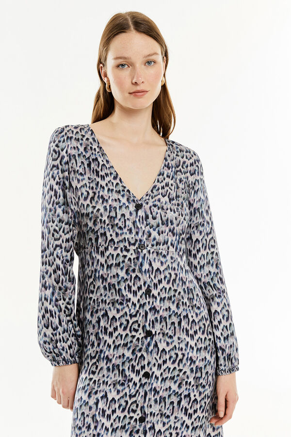 Systemaction Vestido com estampa animal estampado