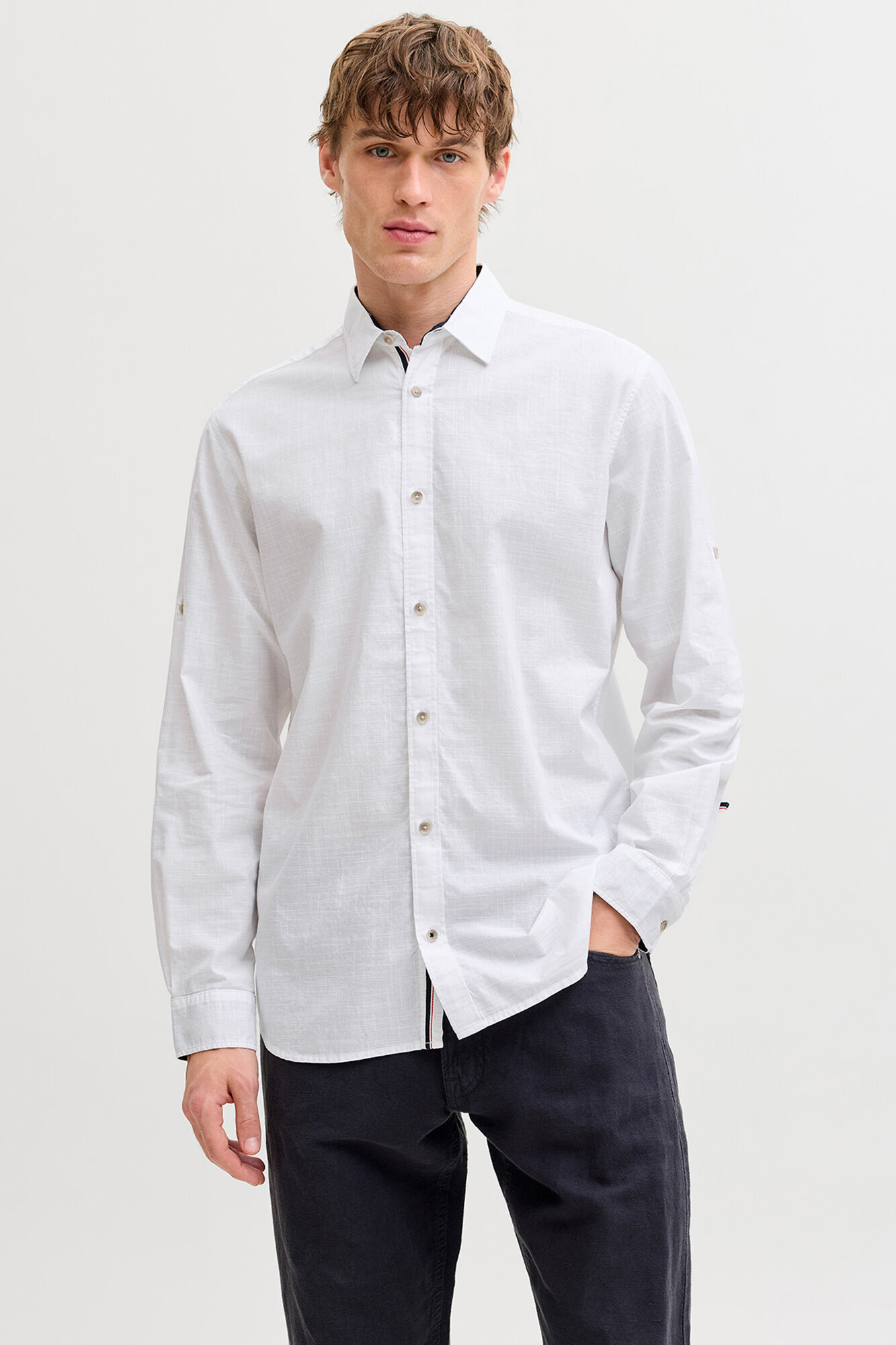 Jack & Jones Camisa manga larga de algod&oacute;n