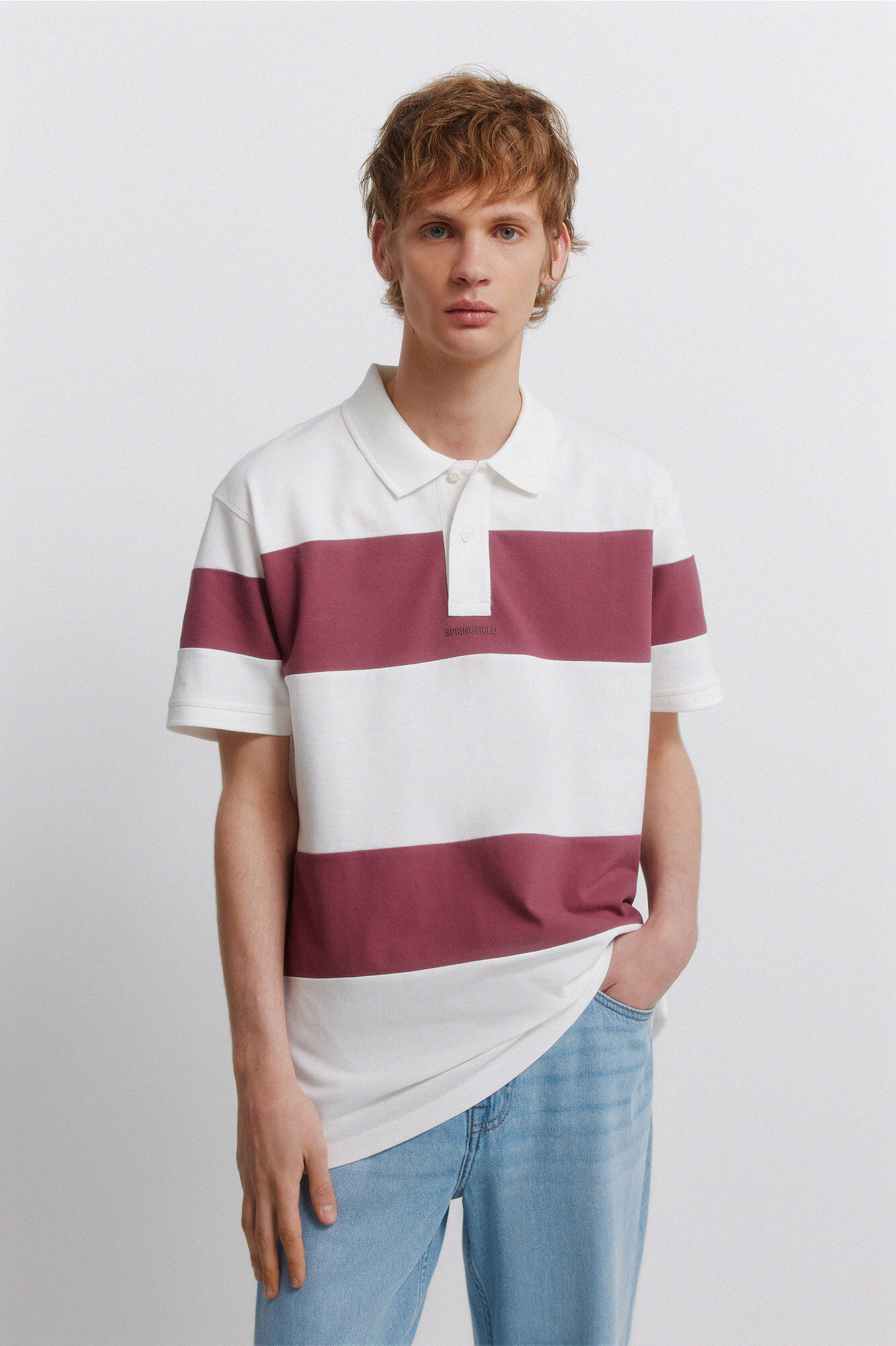 Springfield Polo piqu&eacute; color block regular fit