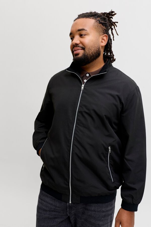 Jack & Jones PLUS Blus&atilde;o bomber preto