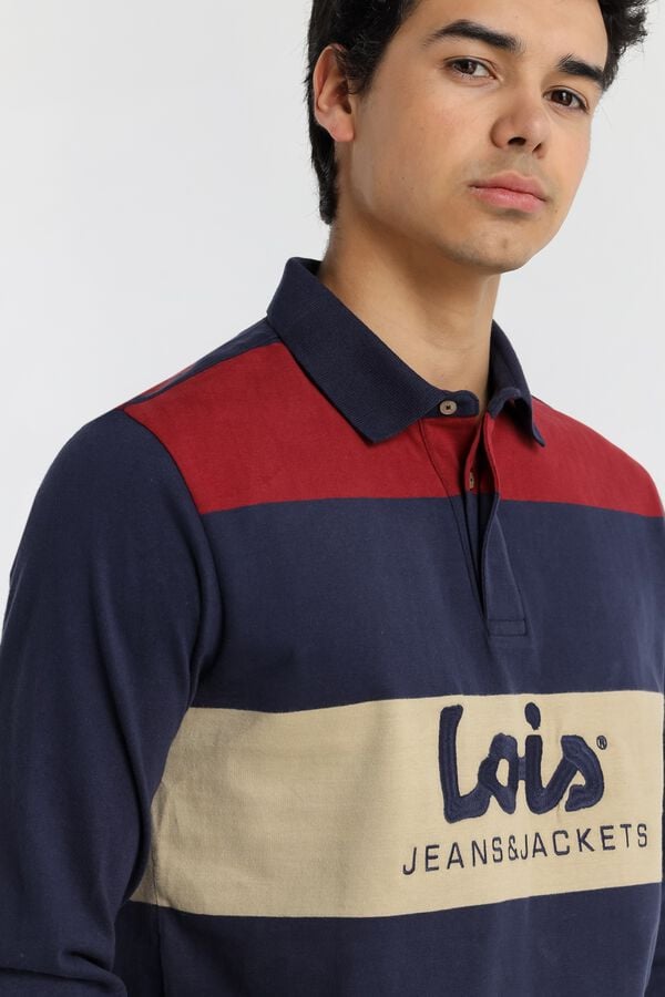 Lois Polo de manga comprida azul