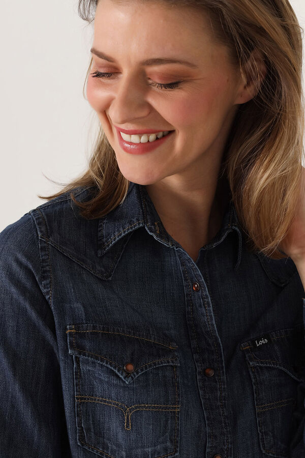 Lois  Camisa Texana azul