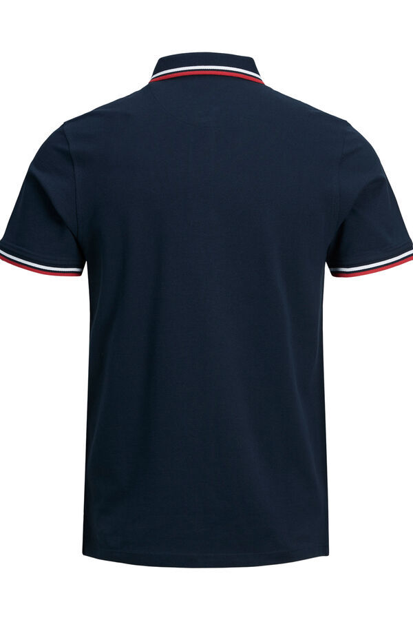 Jack & Jones Polo em algod&atilde;o b&aacute;sico azul