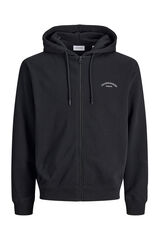 Jack & Jones Sweatshirt com fecho-&eacute;clair, estilo descontra&iacute;do preto