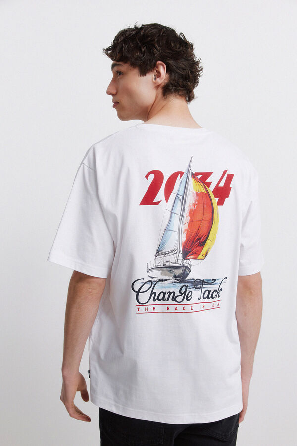 Springfield T-shirt de al&ccedil;as branco