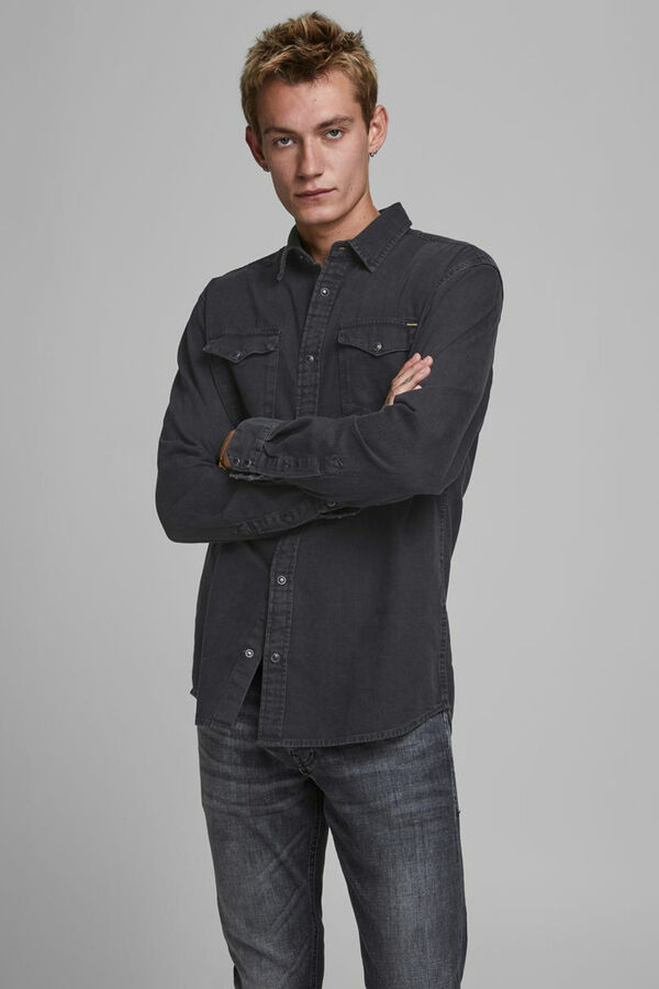 Jack & Jones Regular fit denim shirt black