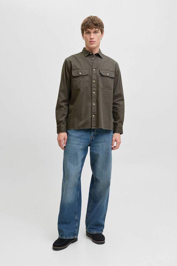 Jack & Jones Camisa estilo sarja cru