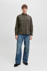 Jack & Jones Camisa estilo sarja cru