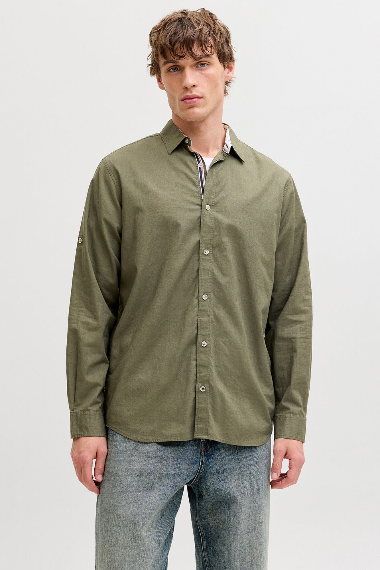 Jack & Jones Camisa manga larga de algod&oacute;n