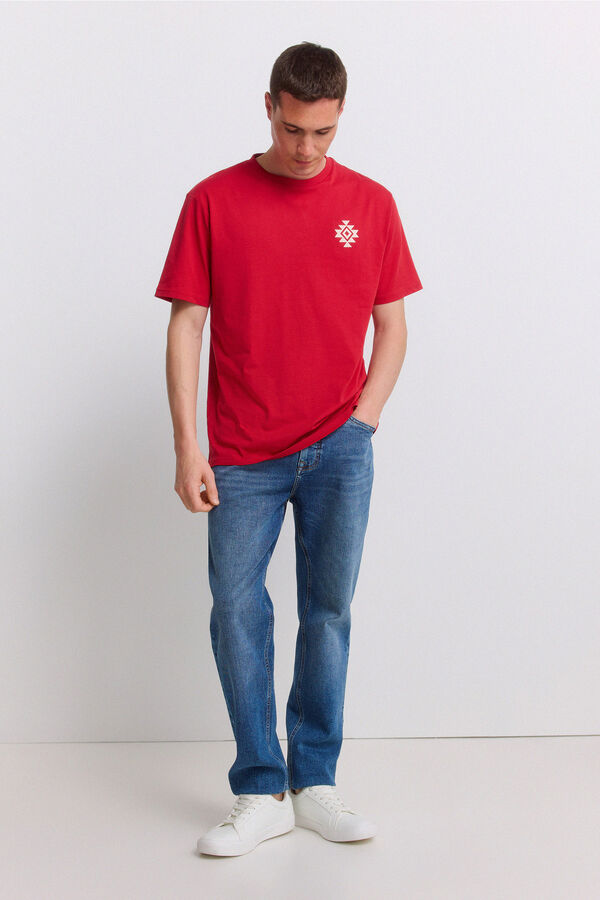 Springfield Jeans lavagem m&eacute;dia escura slim fit azul