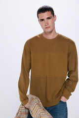 Springfield Camiseta manga comprida cortada beige