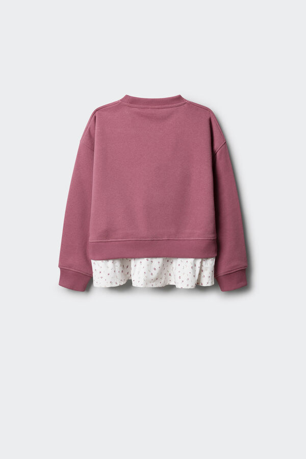 Springfield Kids Sweatshirt da garota "Hey". rosa